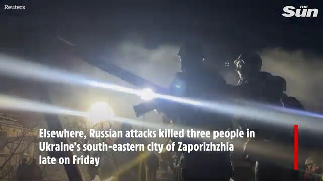 Dramatic moment Ukrainian helicopters rain down rockets on Russian targets