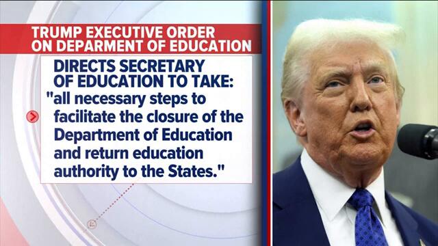 President Trump will order a plan to shut down the US Education Department