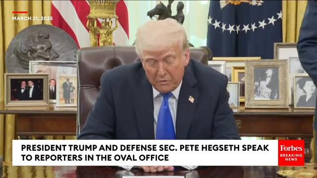 WATCH LIVE: President Trump And Defense Sec. Pete Hegseth Speak To Reporters In Oval Office