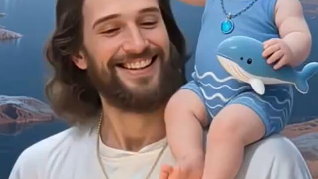 baby Sings hallelujah with Jesus #cutebaby #fypyoutube #hallelujah #jesus #worshipmusic